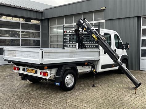 Satılık Peugeot Boxer 435 2 2 HDI Doka flatbed crane Hiab 017 Açık