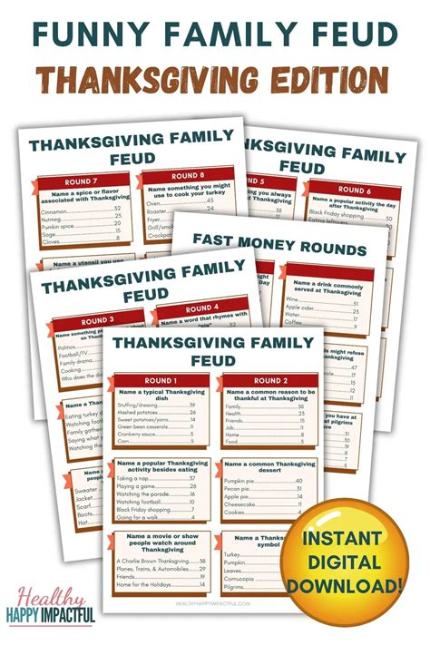 Must Try Thanksgiving Family Feud Game For a Feast of Laughter