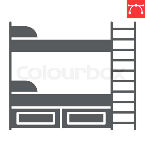 Bunk Bed Glyph Icon Stock Vector Colourbox