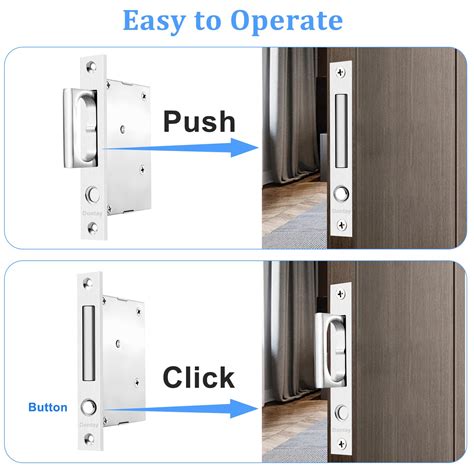 snapklikcom dontay sliding pocket door handles  stainless steel