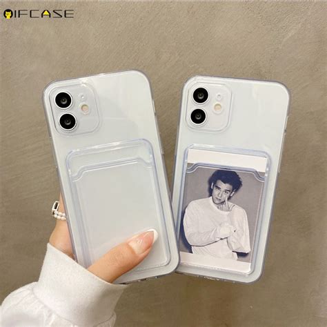 Card Holder For Realme C11 C3 2 Pro U1 Phone Case Transparent Clear ...