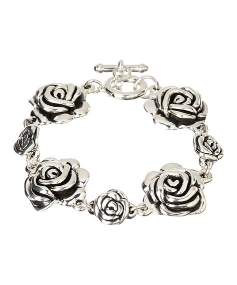 Sterling Silver Rose Bracelet Rose Bracelet Sterling Silver