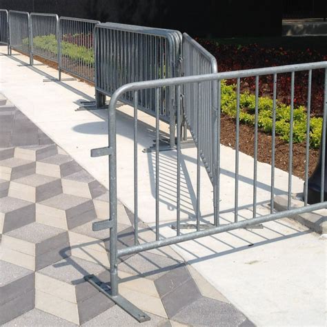 Galvanized Portable Fence Safety Barrier Steel Pedestrian Barrier Crowd Control Barrier ...