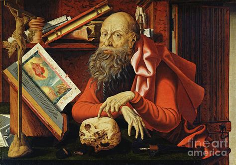 St Jerome In His Oratory Painting By Marinus Van Reymerswaele Fine