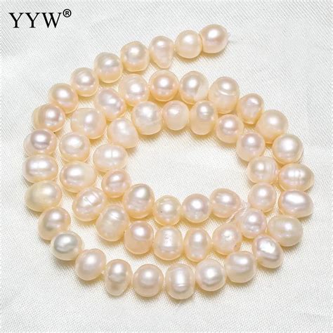 Yyw High Quality Cultured Potato Freshwater Pearl Beads Natural Pink