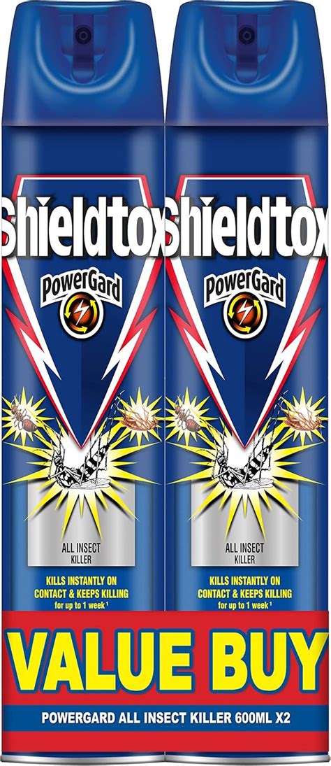 Shieldtox Powergard All Insect Killer Spray Twin Pack Odourless Ml