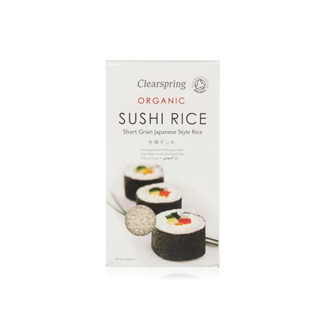 Clearspring Organic Sushi Rice Short Grain Japanese Style Rice 500g