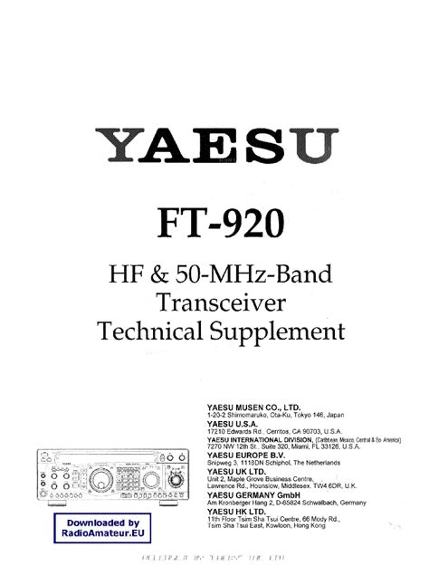 Yaesu Ft 3000 Manual