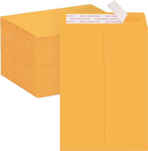 Acstep 100pack Manila Envelopes 9x12 Big Brown Kraft Catalog Vanilla