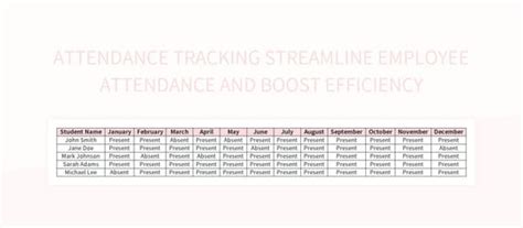 Attendance Tracking Streamline Employee Attendance And Boost Efficiency