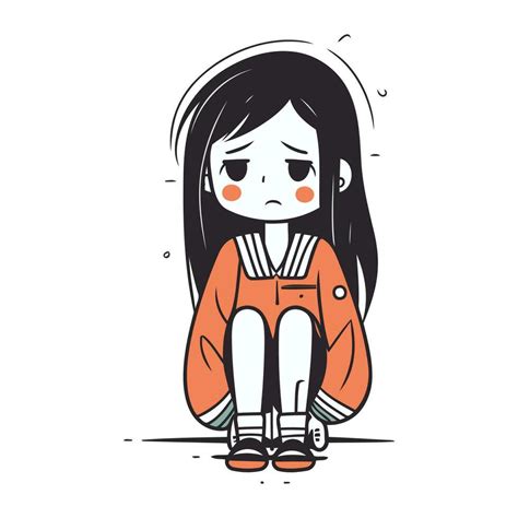 Sad Character Girl Vector Art, Icons, and Graphics for Free Download