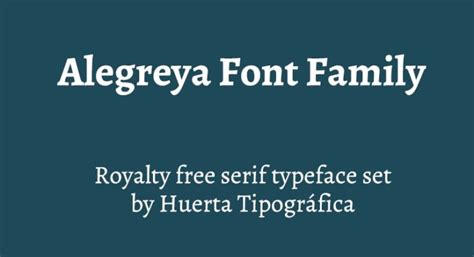 Alegreya Font Free Download | The Fonts Magazine