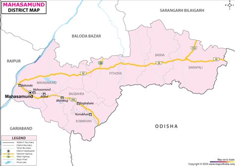 Mahasamund District Map