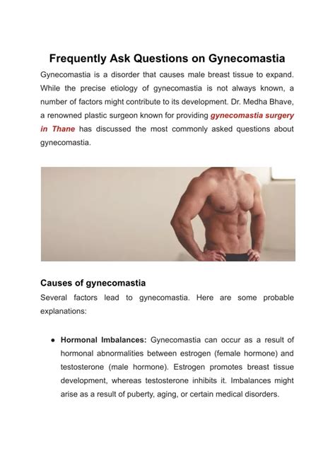 Ppt Frequently Ask Questions On Gynecomastia Powerpoint Presentation