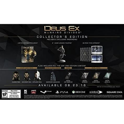 Deus Ex Mankind Divided Collectors Edition For Playstation 4