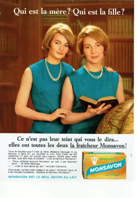 PUBLICITÉ ADVERTISING 039 1968 le savon au lait Monsavon Mme Devouge