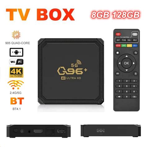 Q96 Smart Tv Box Android 8gb 128gb Ram 4k Hdr Youtube Bt Media Player