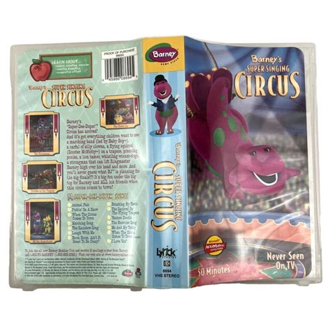 Barney And Friends Super Singing Circus Vhs Video Tape Sing Along Song