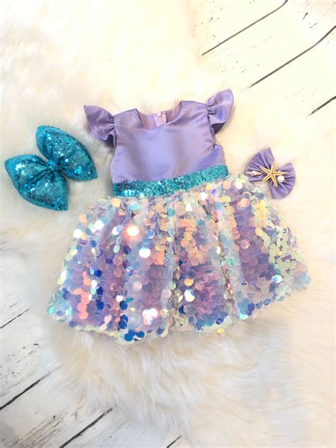 Baby Mermaid Theme Costume Birthday Dress Ariel Mermaid Party Etsy Canada