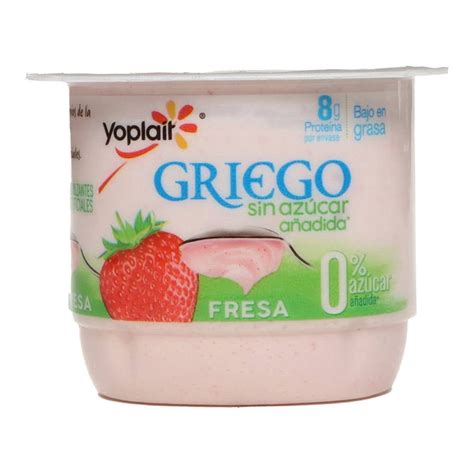 Yoghurt Yoplait Griego Fresa Sin Az Car Bajo En Grasa G Walmart