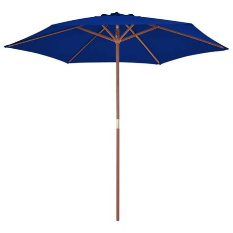 Zerodis Parasol D Ext Rieur Avec M T En Bois Bleu Cm