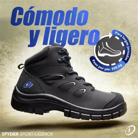 Zapato De Seguridad Spyg Negro Riverline Meses Sin Intereses