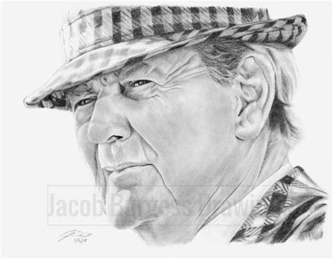 Bear Bryant Original Pencil Drawing Print 11x14 Alabama Crimson Tide