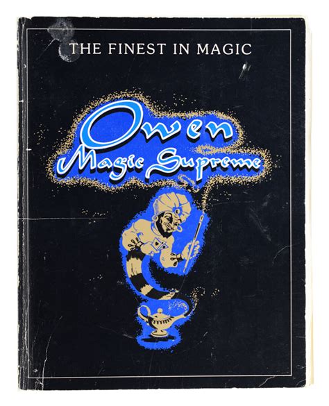 Owen Magic Supreme The Finest In Magic Catalog Eleven Quicker Than