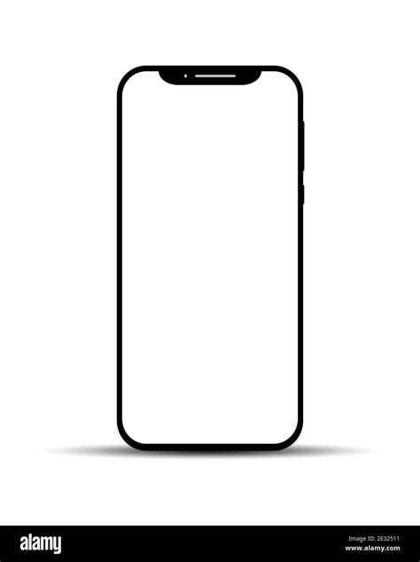 Smartphone Template Vector Mock Up For A Modern Mobile Phone Realistic Cellphone Isolated On