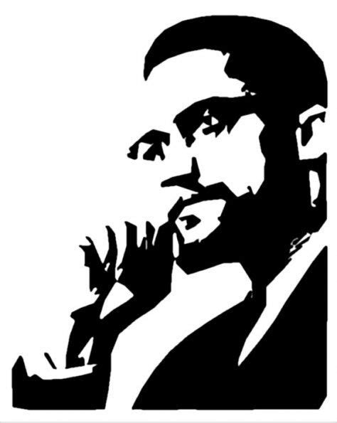 Malcolm X Stencil