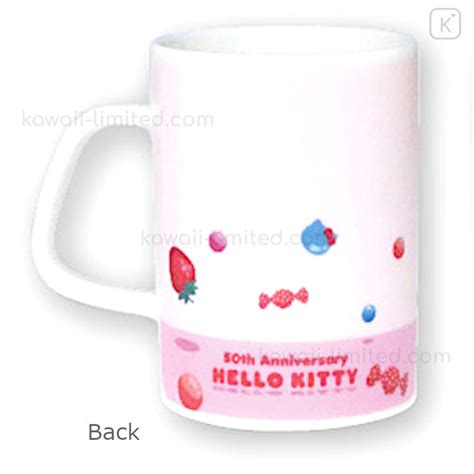 Japan Sanrio Ceramic Mug Hello Kitty Pink 50th Anniversary Kawaii Limited