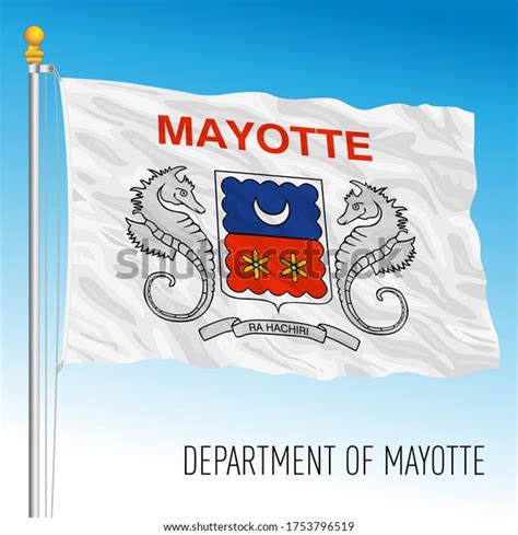 Mayotte Official National Flag French Territory Overseas Vector