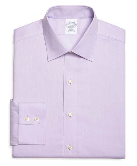 Brooks Brothers Non Iron Madison Fit Royal Oxford Dress Shirt In Purple