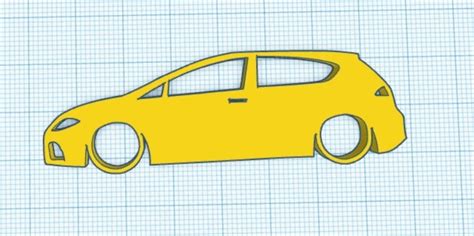 Archivo STL Llavero Seat Leon Cupra mk2 SilhouetteDiseño de impresión