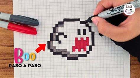 Como Pintar A BOO De MARIO BROS En PIXEL ART Tutorial Paso A Paso