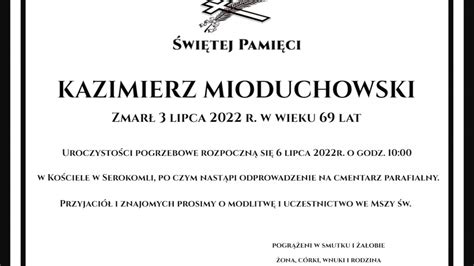 Kazimierz Mioduchowski Zak Ad Pogrzebowy Malesa