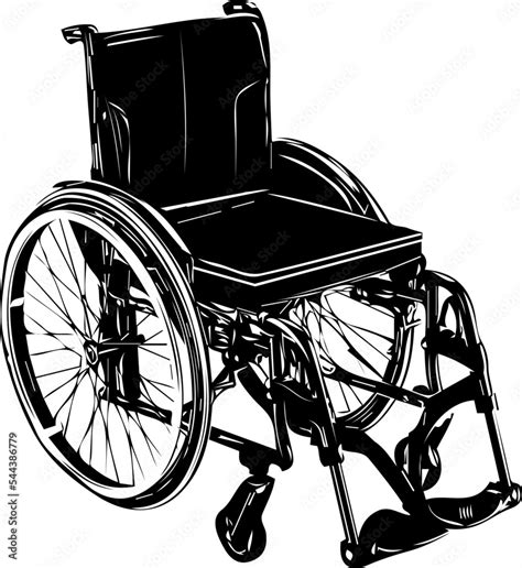 Wheelchair Silhouette Wheelchair Outline Sketch Drawing Wheelchair