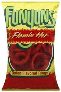Funyuns Flamin Hot Flavor Onion Flavored Rings 6 Oz Nutrition Information Innit