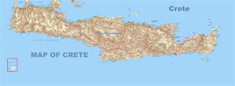 crete map  crete island greece