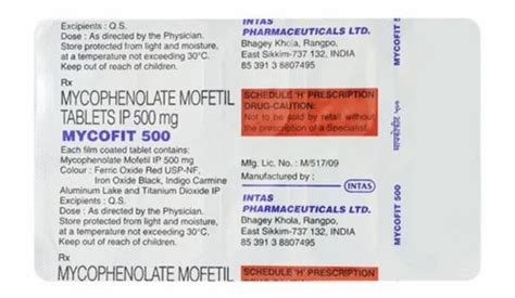 Mycofit S Mg Tablet Intas Pharmaceuticals Tablets At Best