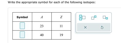 Solved Write The Appropriate Symbol For Each Of The Chegg