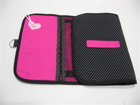 Tetéia Patchwork Organizador de lingerie preto pink cod 01