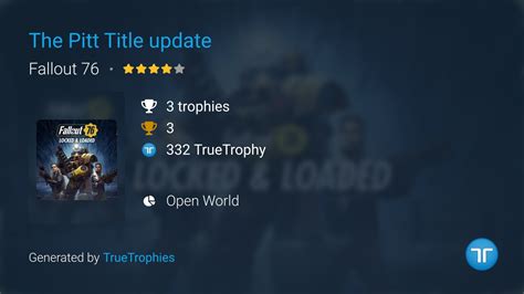 The Pitt trophies in Fallout 76