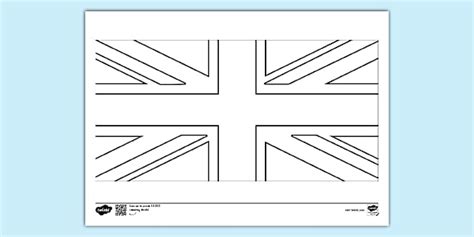 Union Flag Coloring Sheet Teacher Made Twinkl