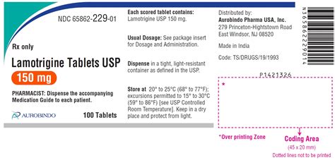 Ndc 65862 227 Lamotrigine Tablet Oral Label Information Details