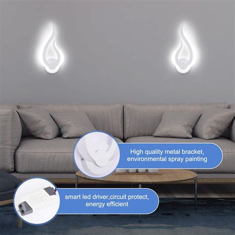 Lightess 2 Pack 12W Led Wall Lights Indoor Acrylic Ubuy India