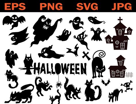 Halloween Silhouette SVG, Halloween SVG, Halloween Clipart, Halloween ...