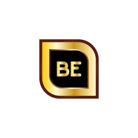 BE letter circle logo design with gold color 9839457 Vector Art at Vecteezy