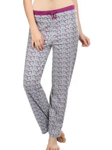 Semantic Womens Cotton Pyjama Heart Print Ladies Cotton Pajama