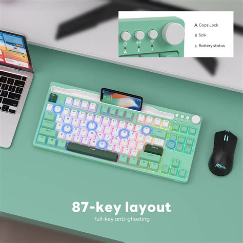 Rk Royal Kludge H Wireless Mechanical Keyboard Hot Wappable Tri Mode G Usb C Bluetooth